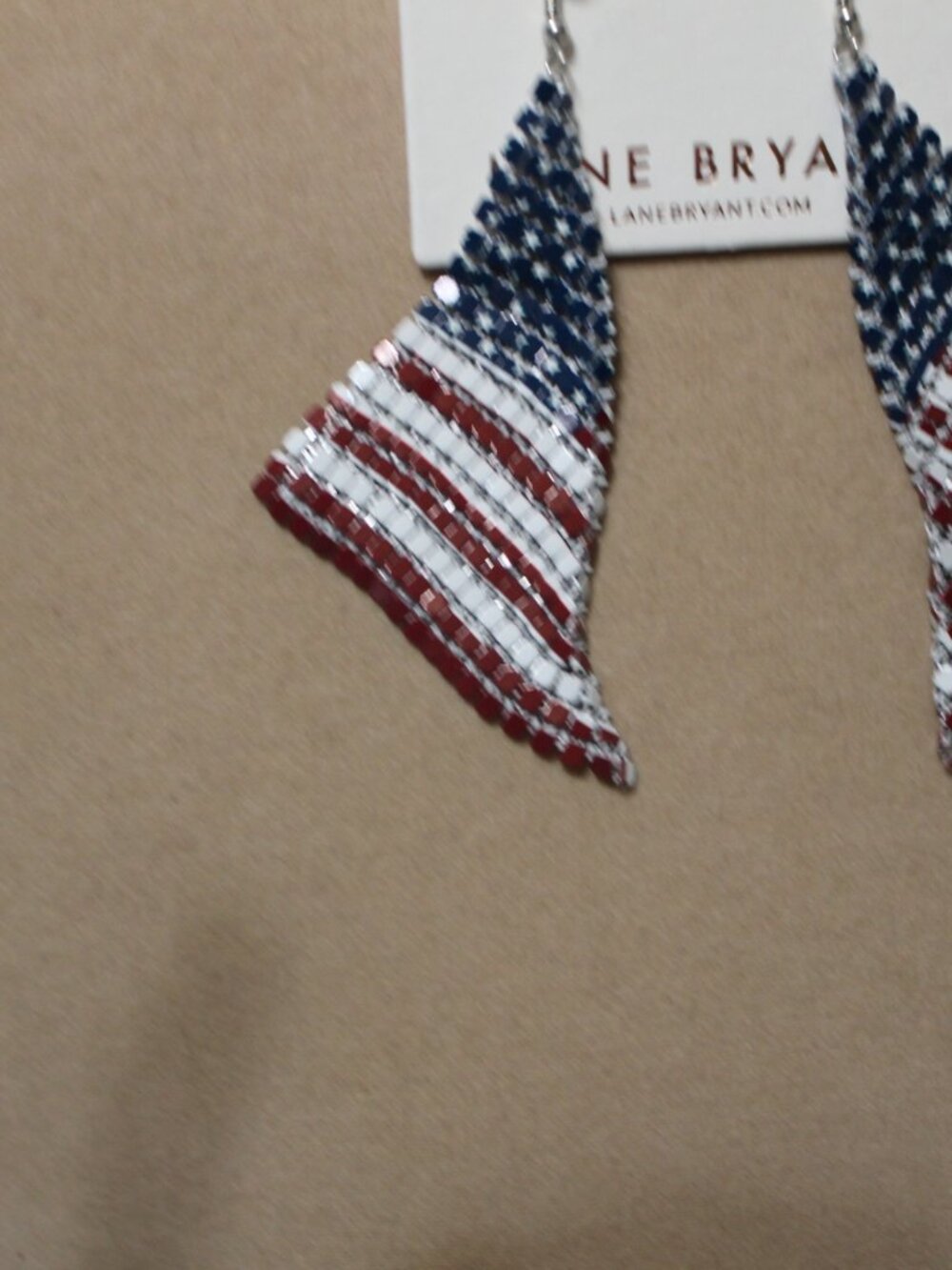 NWT Lane Brynat Flag dangle earrings. NICE! - Picture 5 of 7